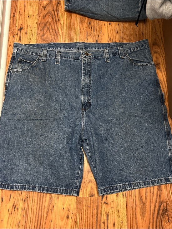 Wrangler Other - Wrangler Men’s Carpenter Denim Shorts 48 Waist Blue Jean Utility Work Shorts